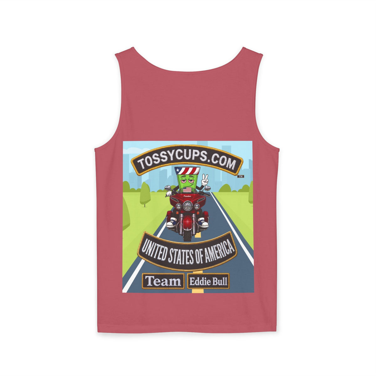 Team Eddie bull Unisex Garment-Dyed Tank Top