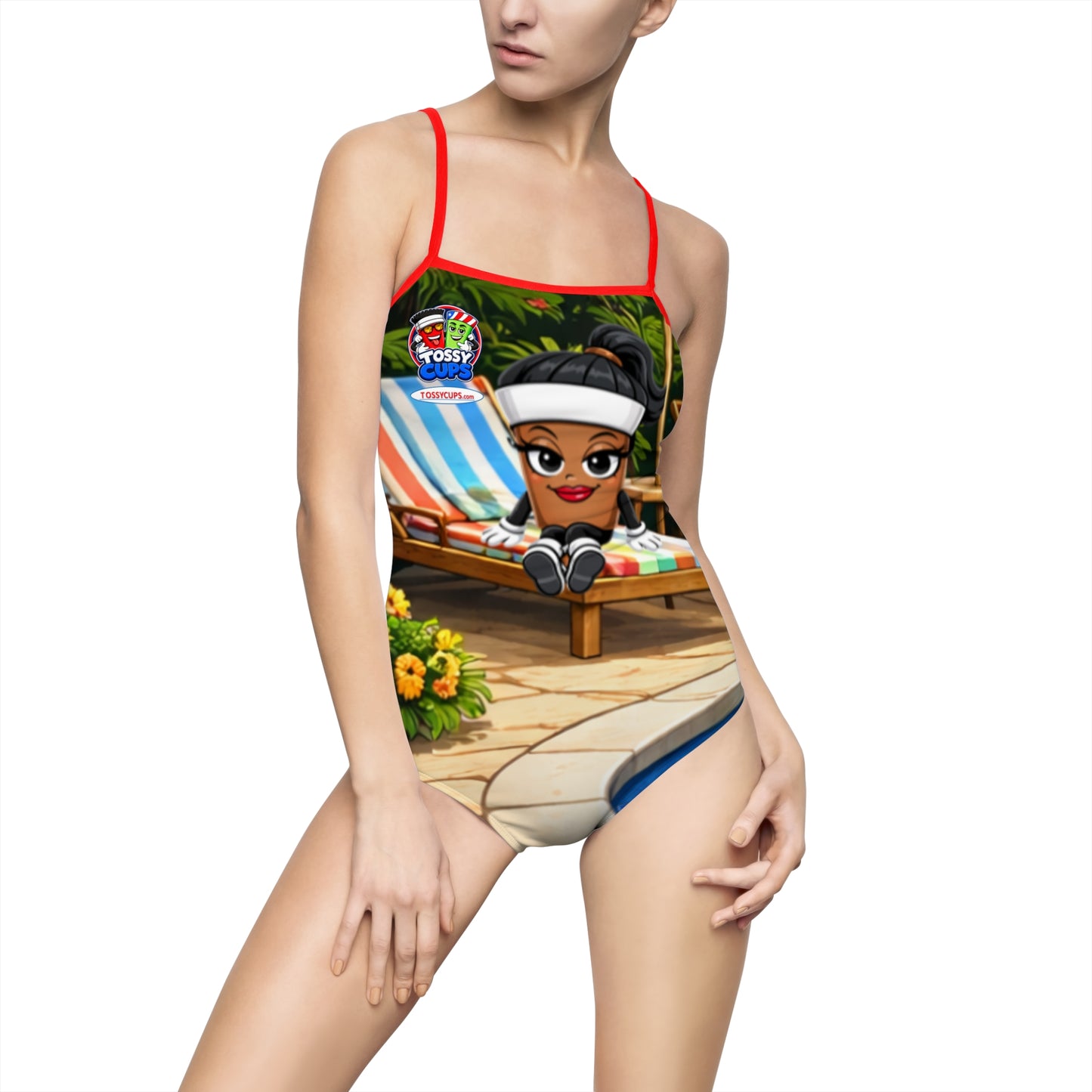 Tossy - Swimsuit Team Dee  cups Women's One-piece Swimsuit (AOP)