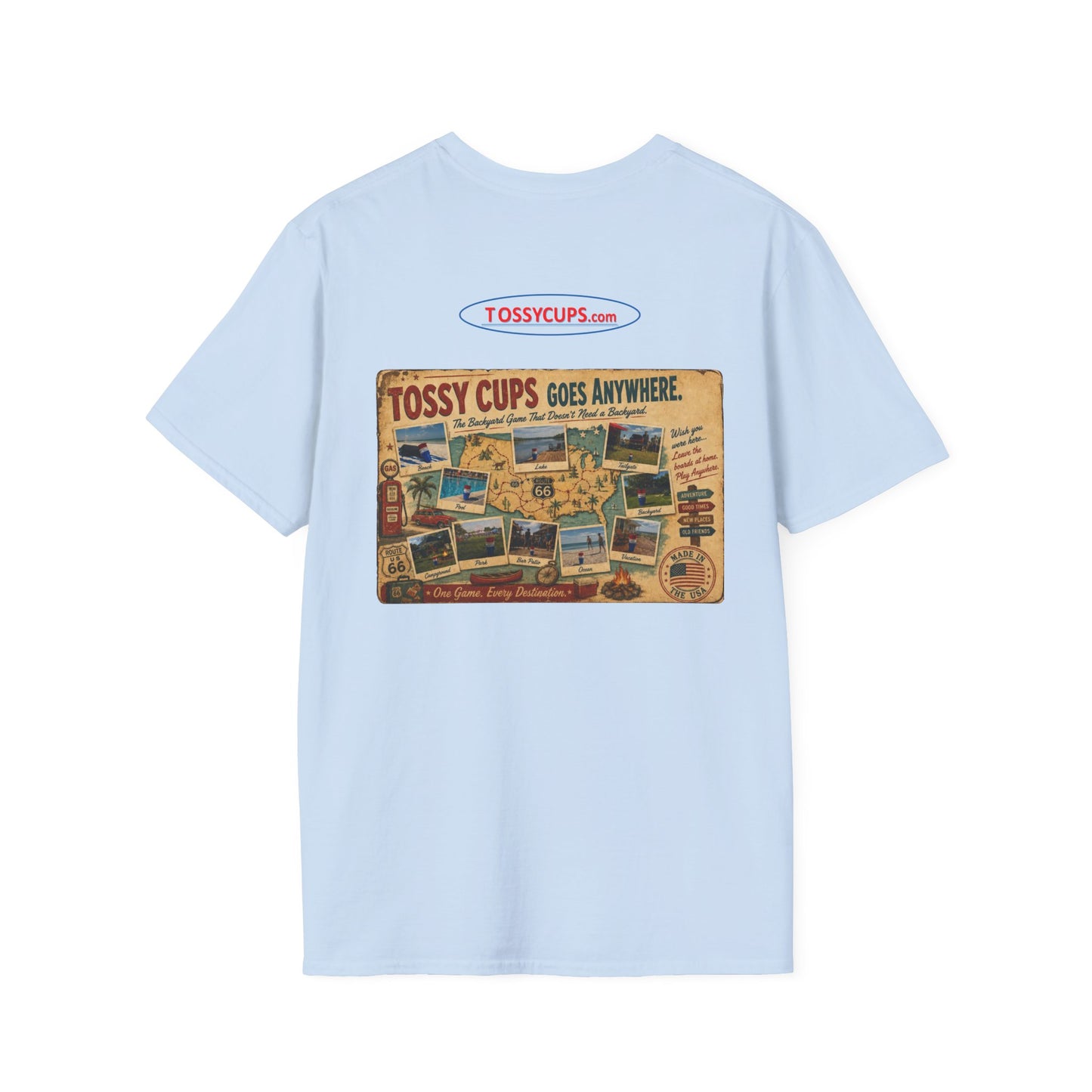 Tossy Cups Rout 66 Unisex Softstyle T-Shirt