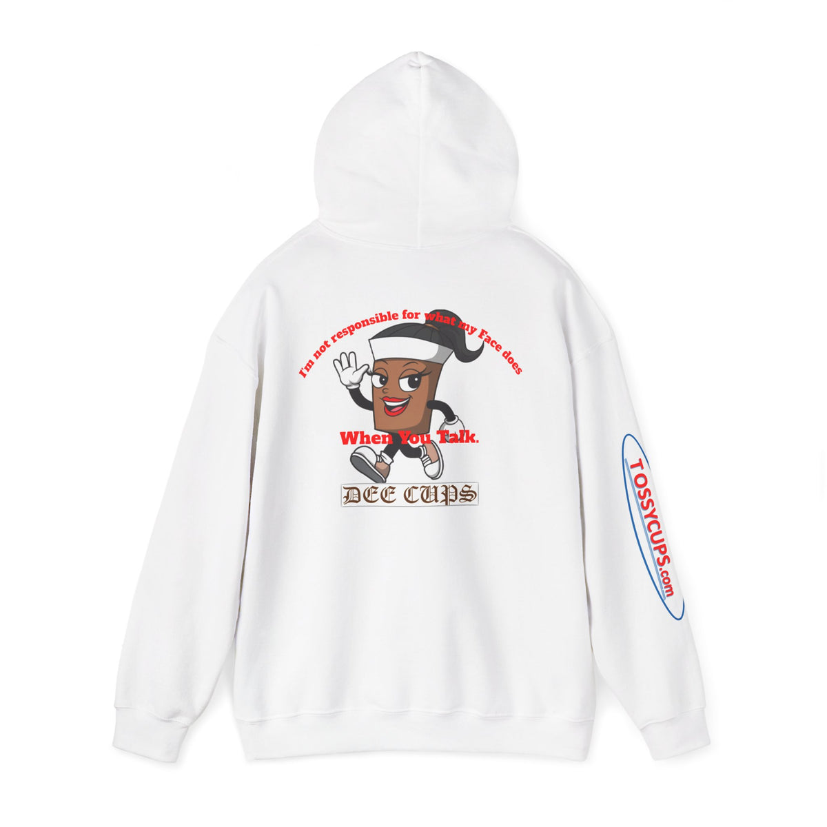 Dee Cups what her face does Unisex Heavy Blend™ Hooded Sweatshirt.