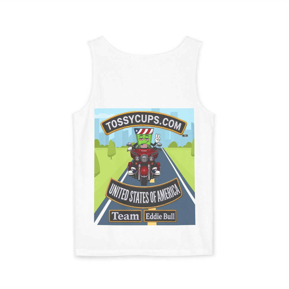 Team Eddie bull Unisex Garment-Dyed Tank Top