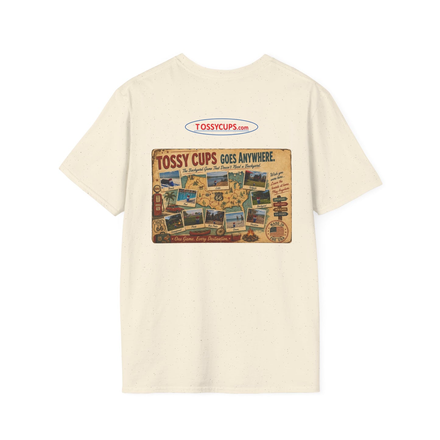 Tossy Cups Rout 66 Unisex Softstyle T-Shirt