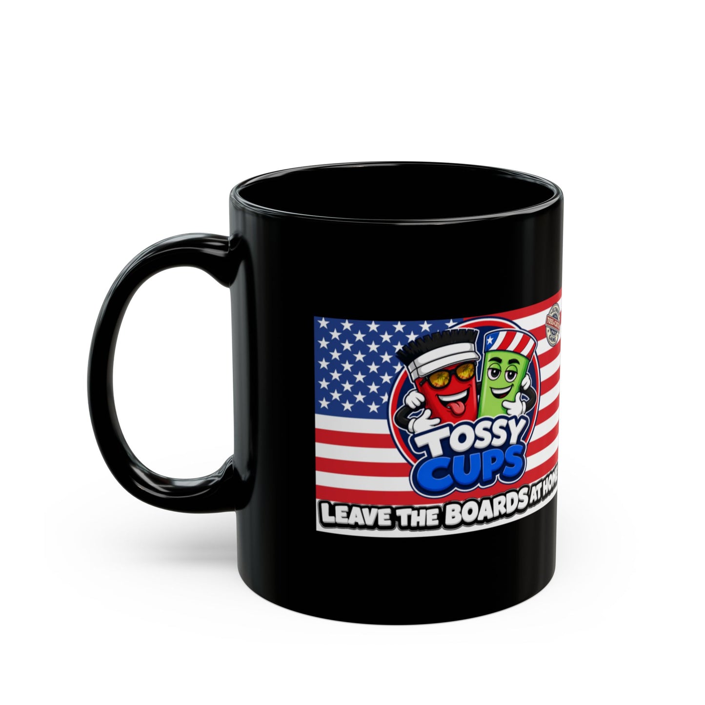Tossy Black Mug (11oz, 15oz) Leave the boards at home
