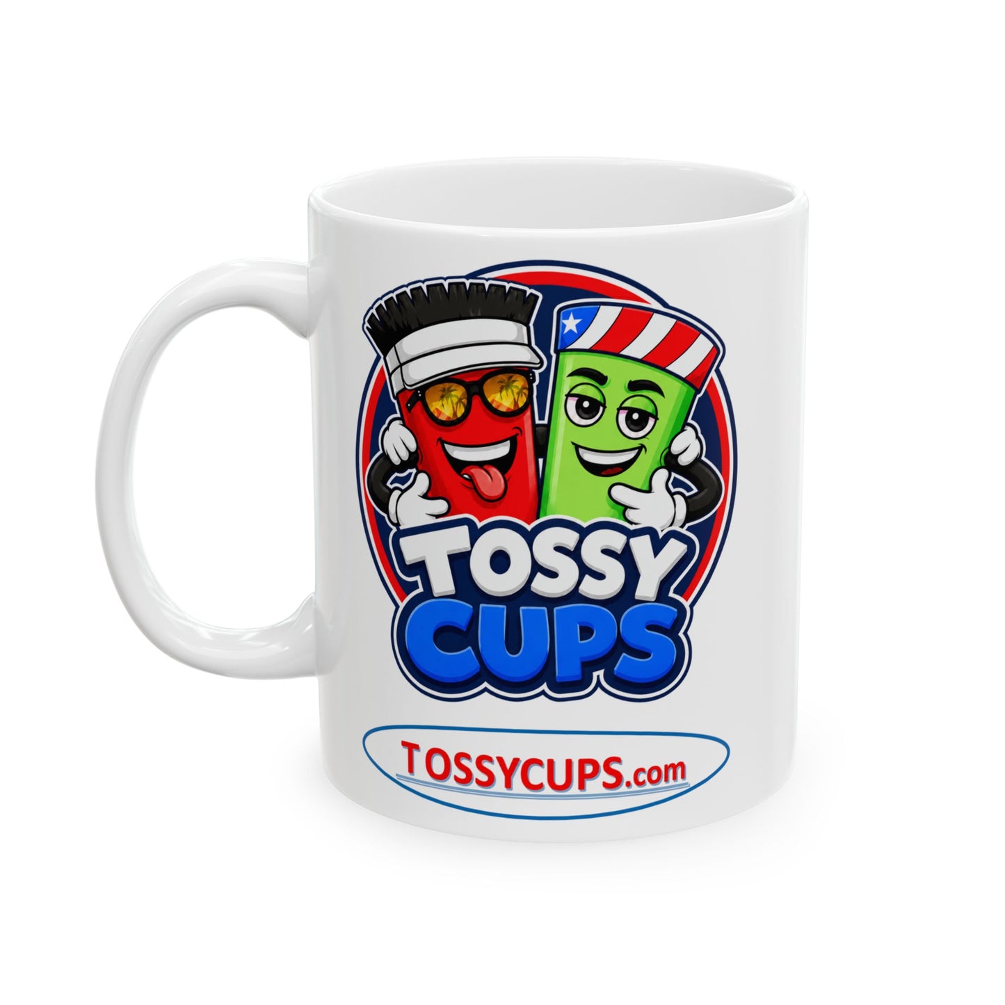 Tossy Cups Team Eddie Bull Ceramic Mug, (11oz, 15oz)