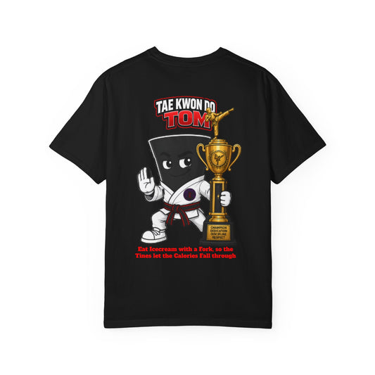 Tae Kwon Do Tom's Theory on ice-cream Unisex Garment-Dyed T-shirt
