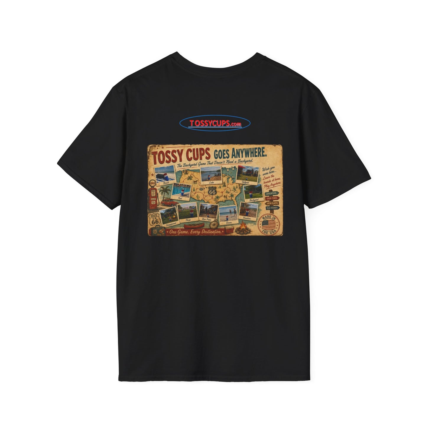 Tossy Cups Rout 66 Unisex Softstyle T-Shirt
