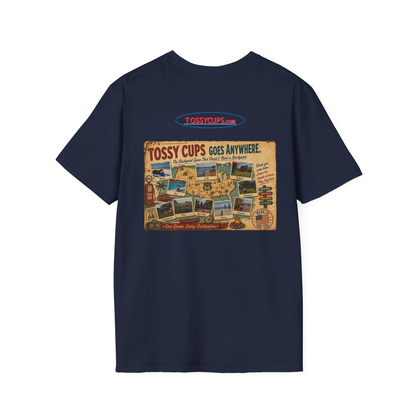 Tossy Cups Rout 66 Unisex Softstyle T-Shirt