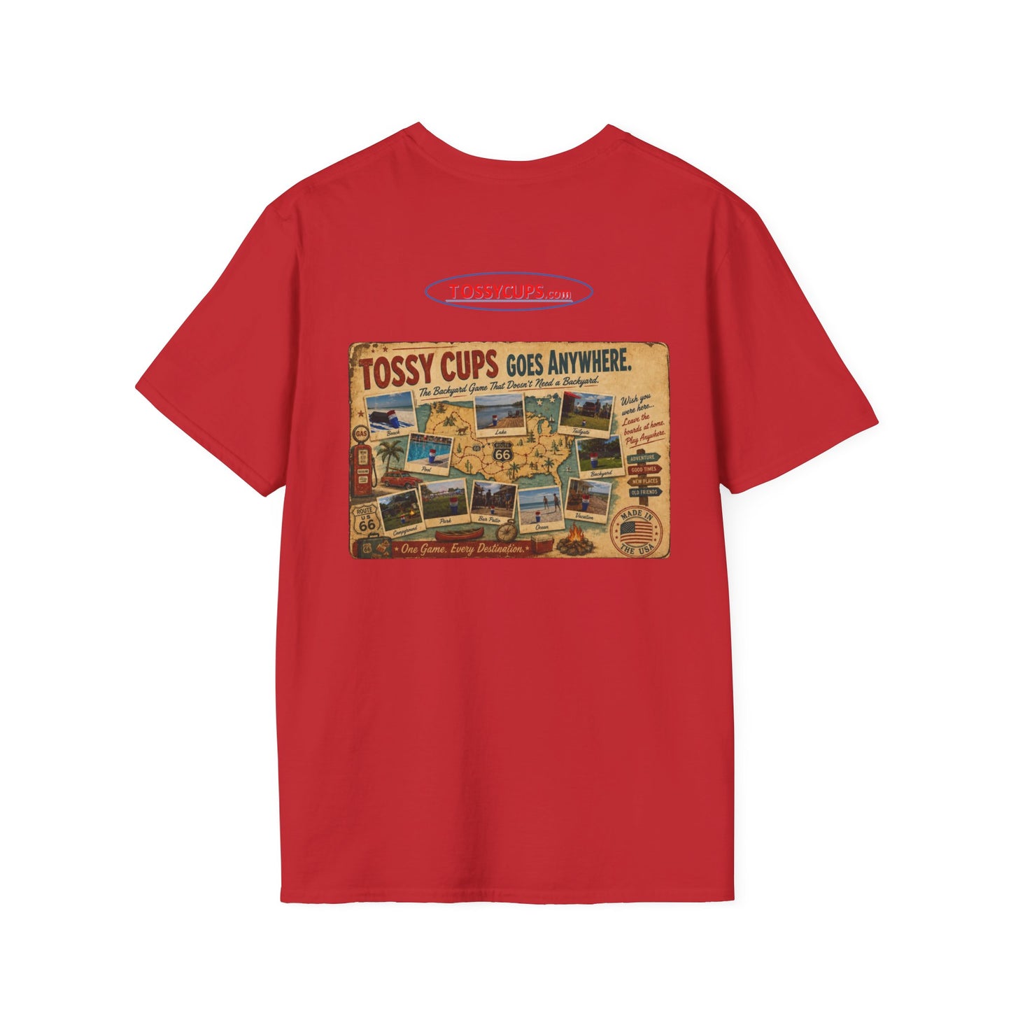 Tossy Cups Rout 66 Unisex Softstyle T-Shirt