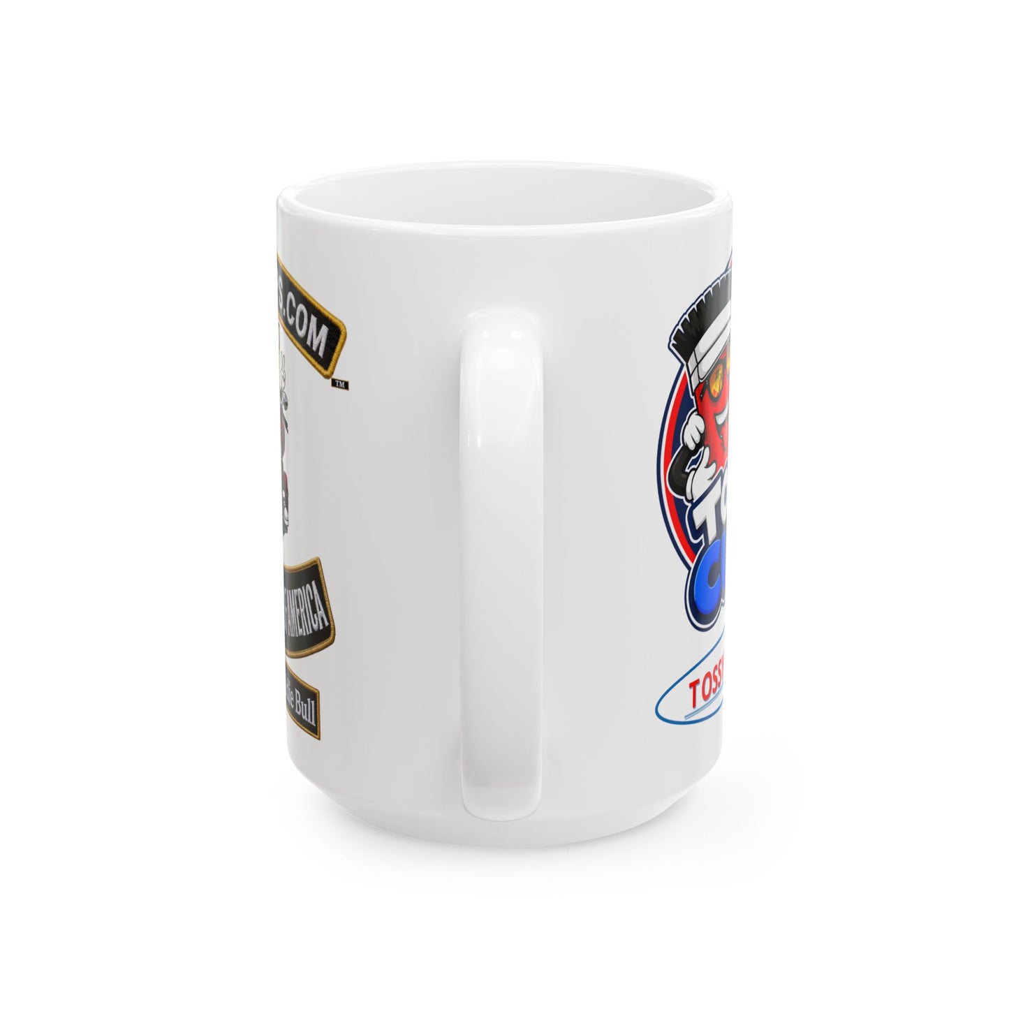Tossy Cups Team Eddie Bull Ceramic Mug, (11oz, 15oz)