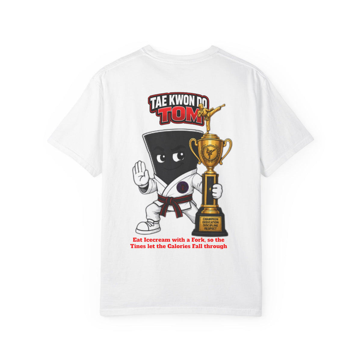 Tae Kwon Do Tom's Theory on ice-cream Unisex Garment-Dyed T-shirt