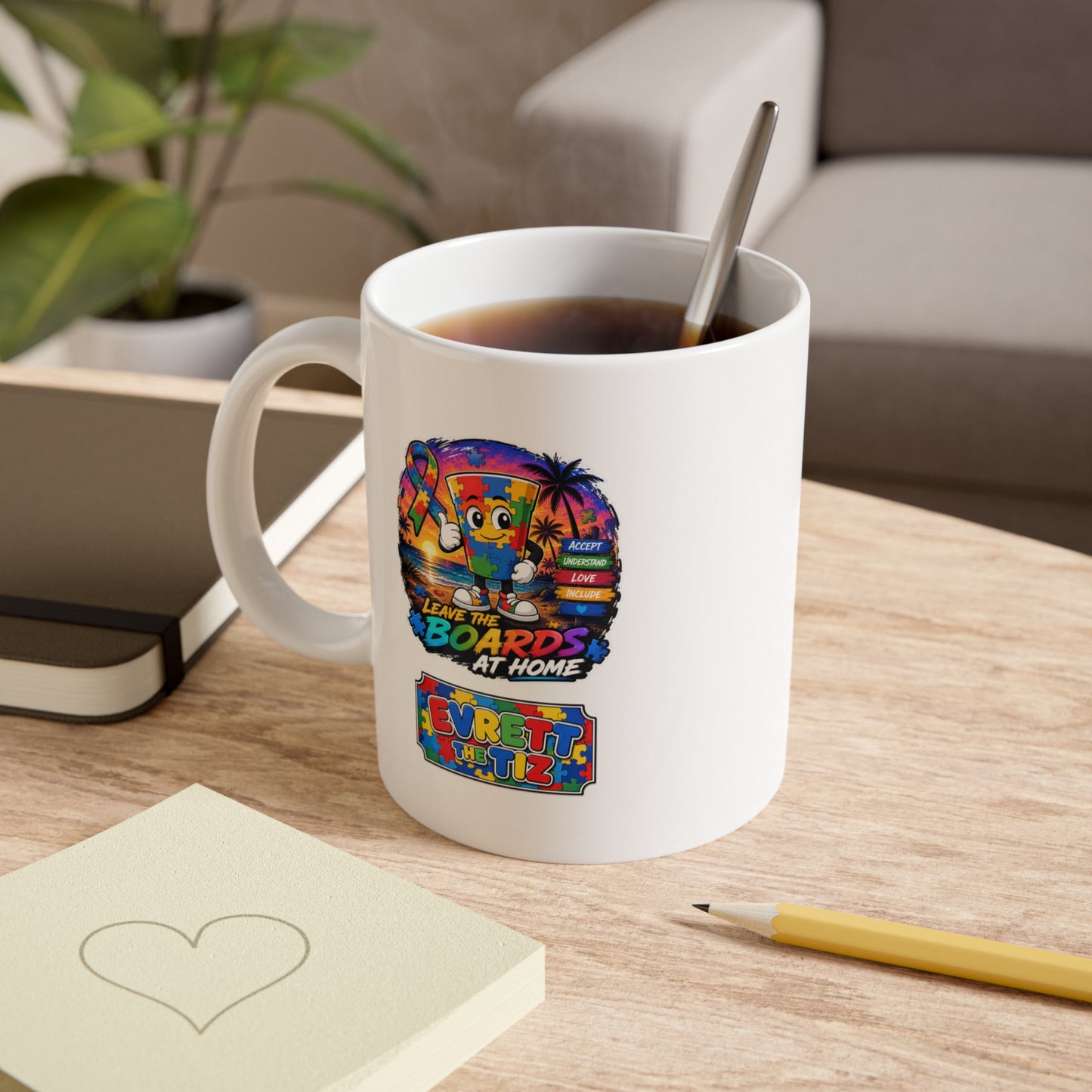 Tossy Cups Team Tiz White Ceramic Mug, 11oz