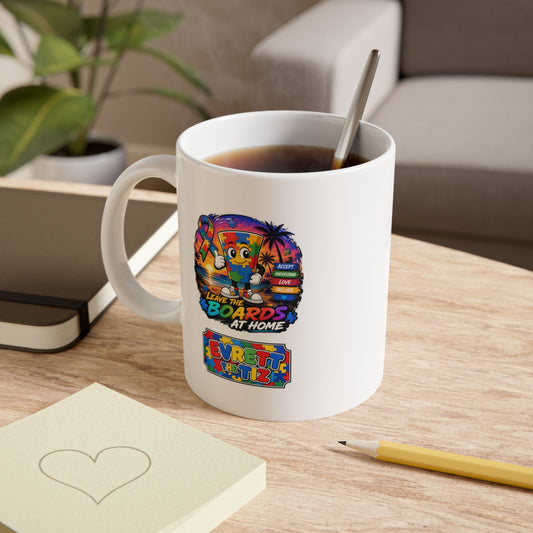 Tossy Cups Team Tiz White Ceramic Mug, 11oz