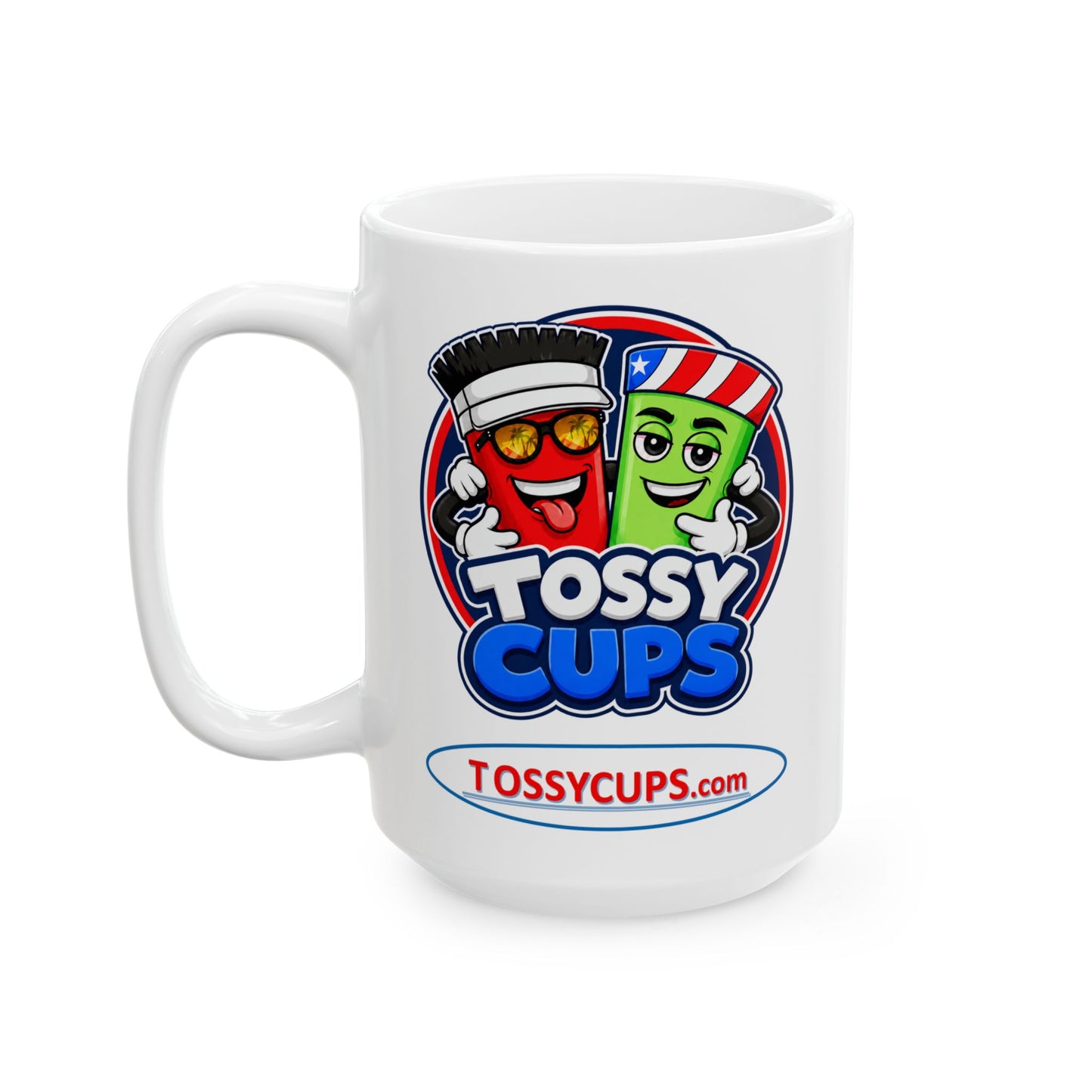 Tossy Cups Team Eddie Bull Ceramic Mug, (11oz, 15oz)