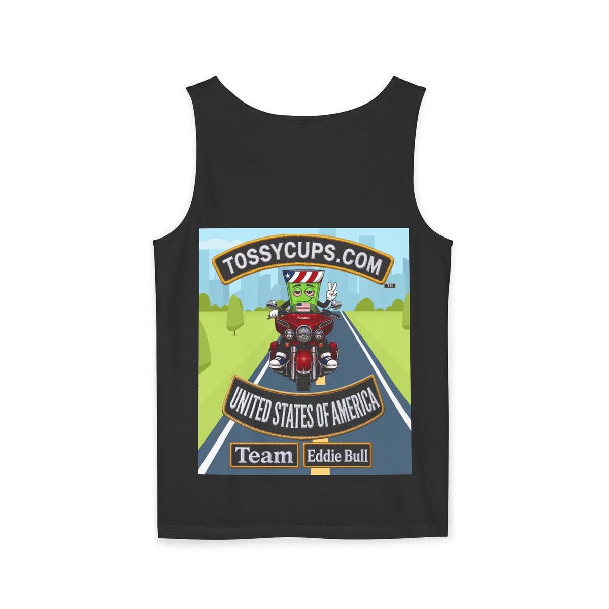 Team Eddie bull Unisex Garment-Dyed Tank Top