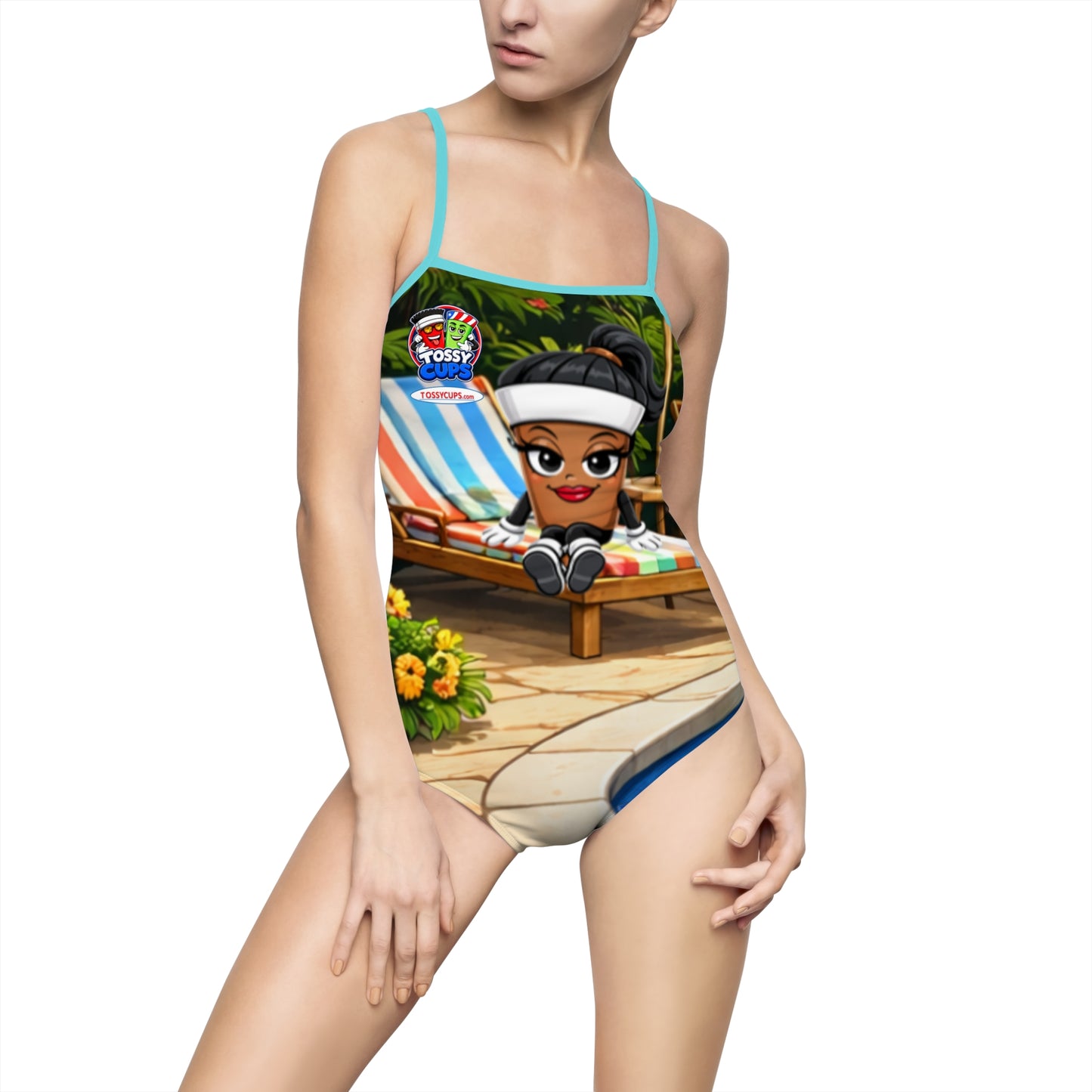 Tossy - Swimsuit Team Dee  cups Women's One-piece Swimsuit (AOP)