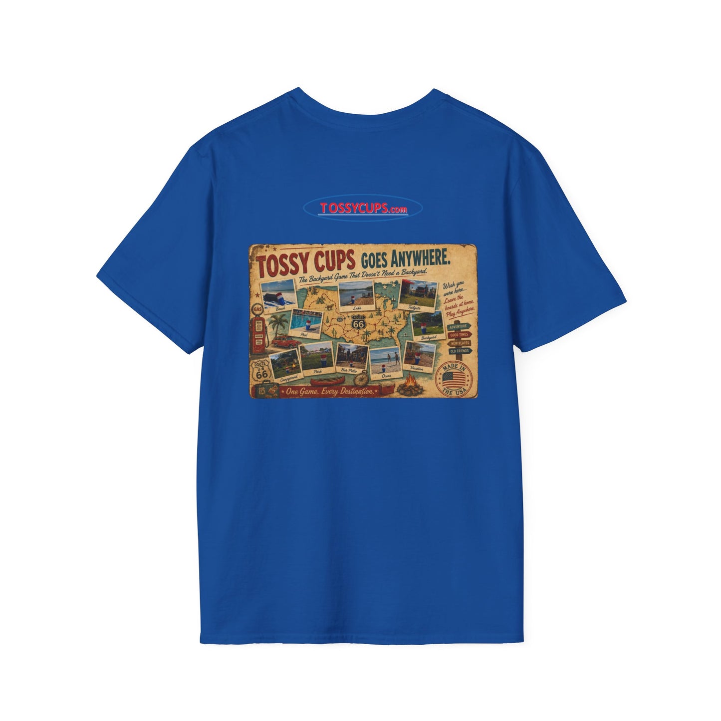 Tossy Cups Rout 66 Unisex Softstyle T-Shirt