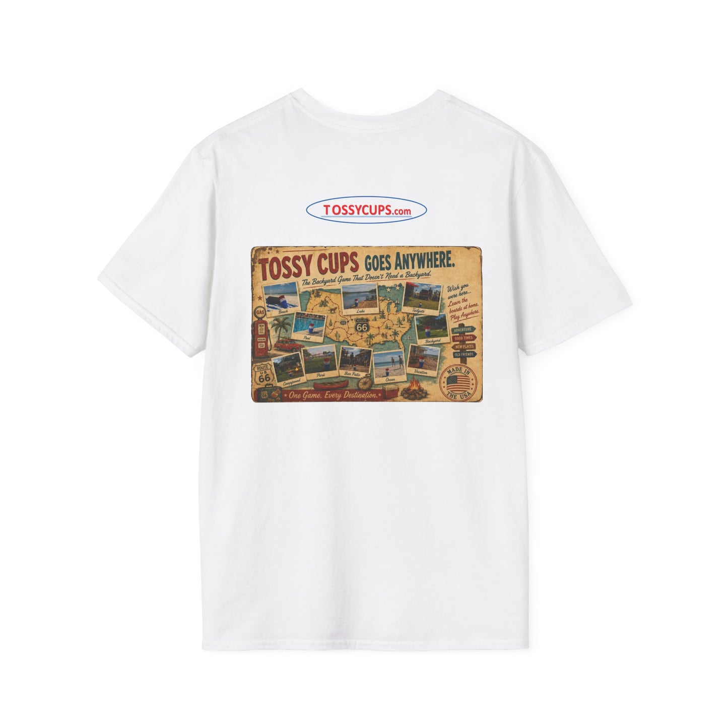 Tossy Cups Rout 66 Unisex Softstyle T-Shirt