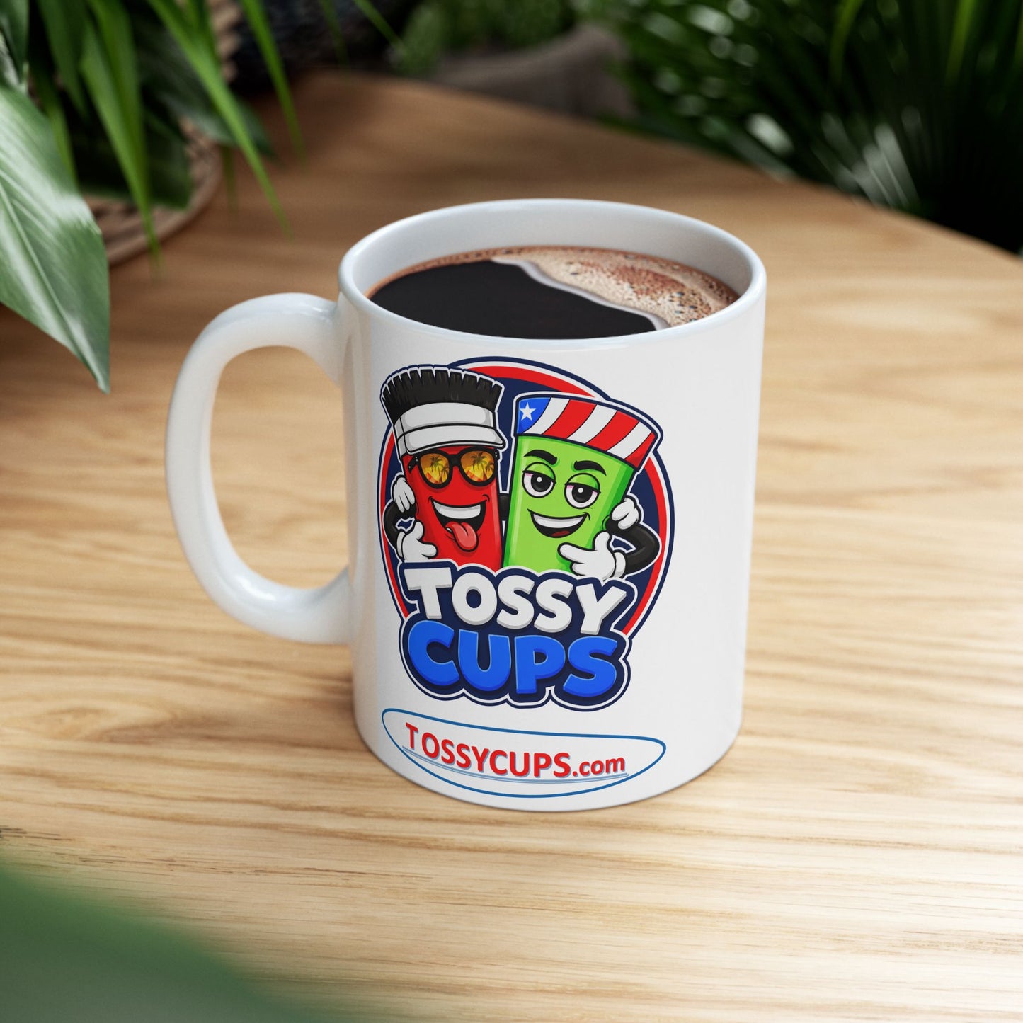 Tossy Cups Team Eddie Bull Ceramic Mug, (11oz, 15oz)