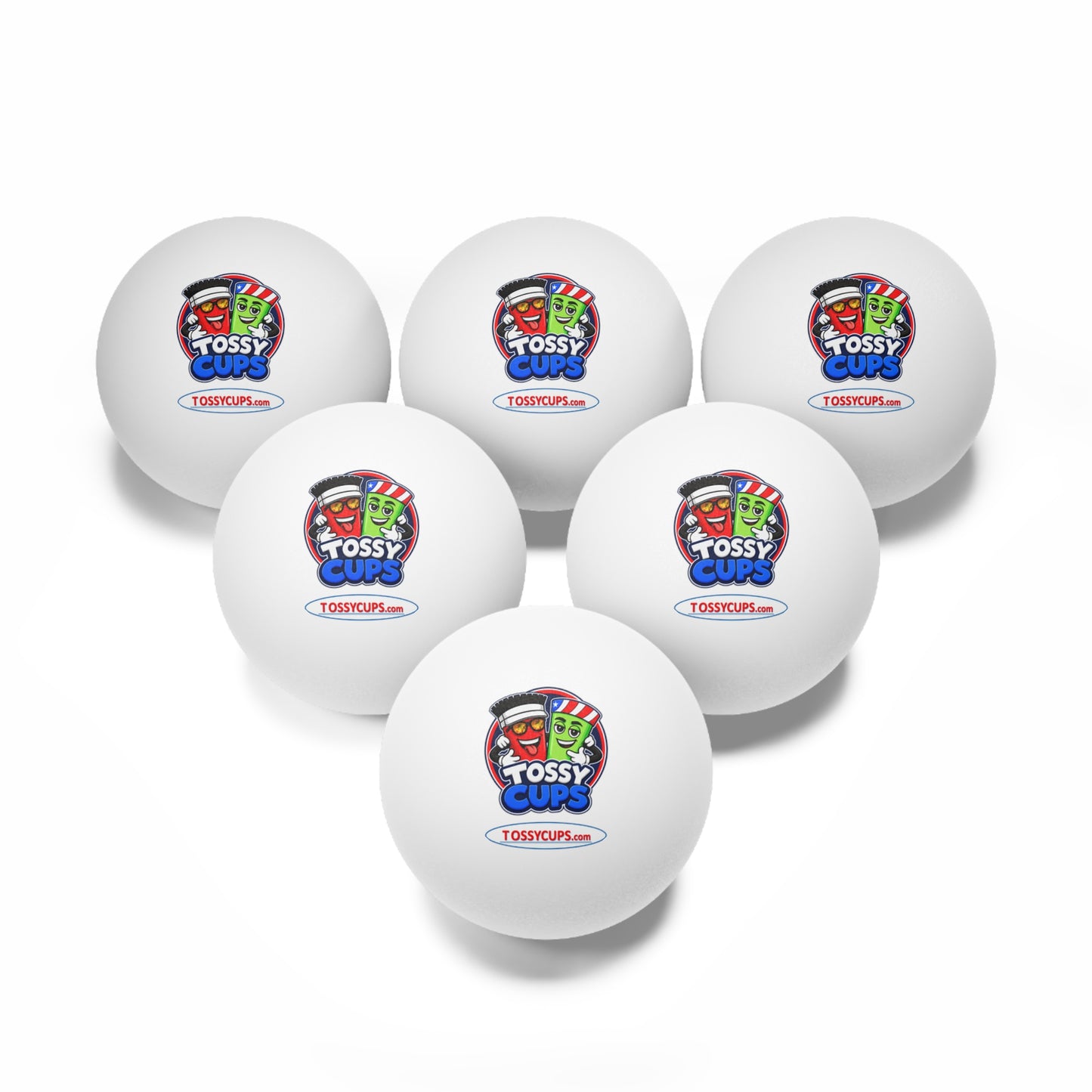 Tossy - beer Pong Balls, 6 pcs