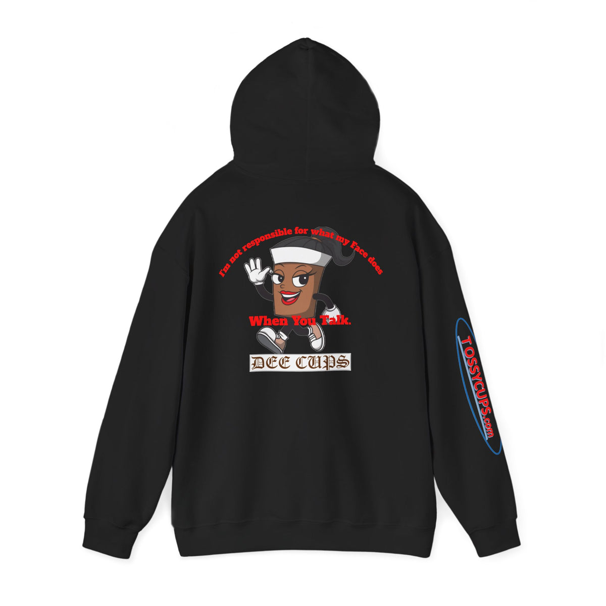 Dee Cups what her face does Unisex Heavy Blend™ Hooded Sweatshirt.