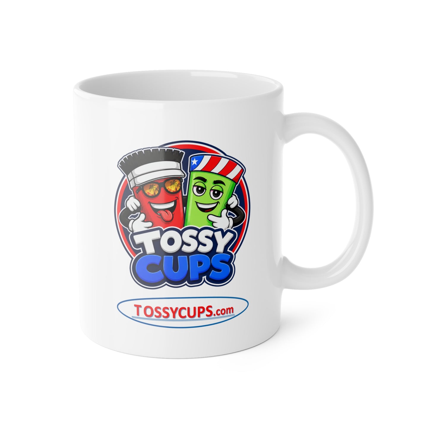 Tossy Cups Team Tiz White Ceramic Mug, 11oz