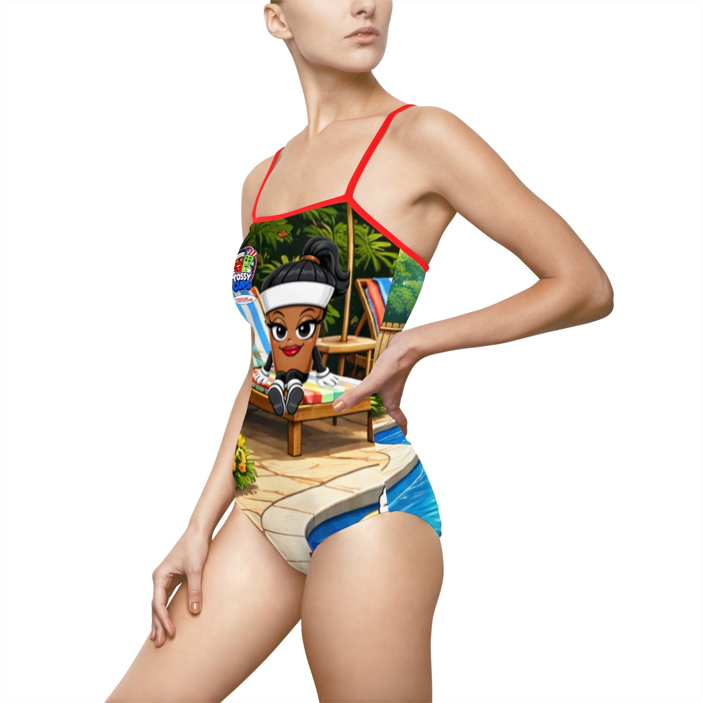 Tossy - Swimsuit Team Dee  cups Women's One-piece Swimsuit (AOP)